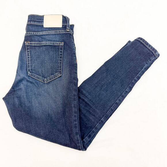 Everlane The High Rise Skinny Jean Dark Wash Denim Size 25 Ankle - Picture 9 of 9